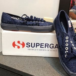 Superga shoes navy blue size 8 1/2 W